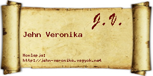 Jehn Veronika névjegykártya